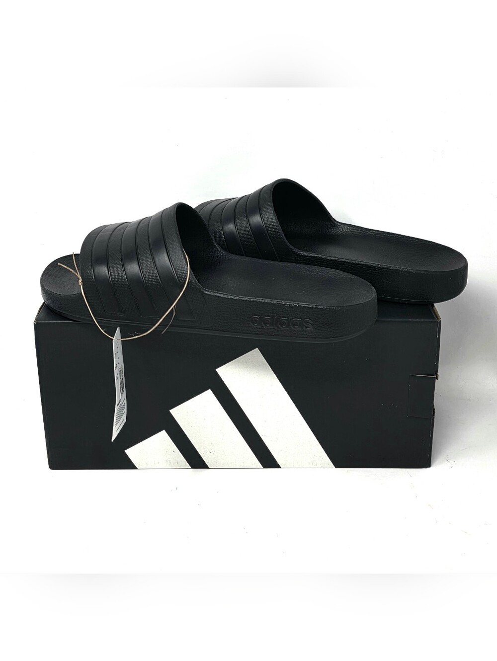 Adidas Adilette Aqua Slides F35550 Men's Size M 11 / W 12 Black Quick Dry NIB - Picture 2 of 12